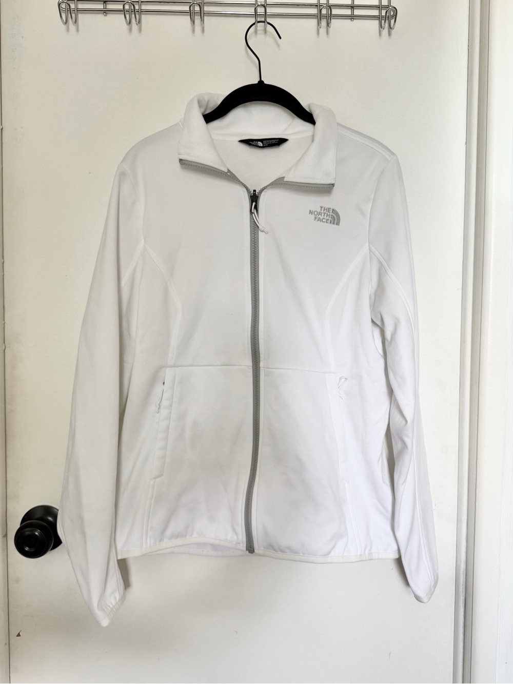 The North Face Women's White Full-Zip Fleece Jacket
